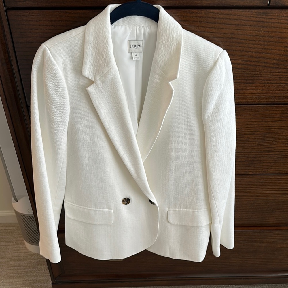 J. Crew Factory Classic White Blazer